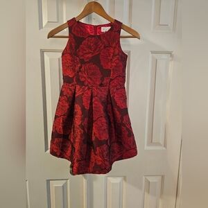The Childrens Place Red color flower dress for young girls